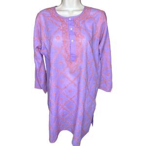 Flats Lavender & Orange Embroidered Cover Up Size 40